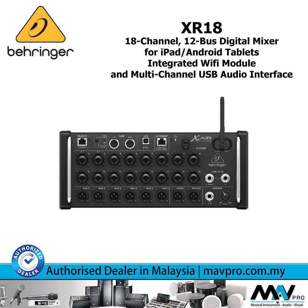 Behringer XR18 18Channel, 12Bus Digital Mixer for iPad/Android